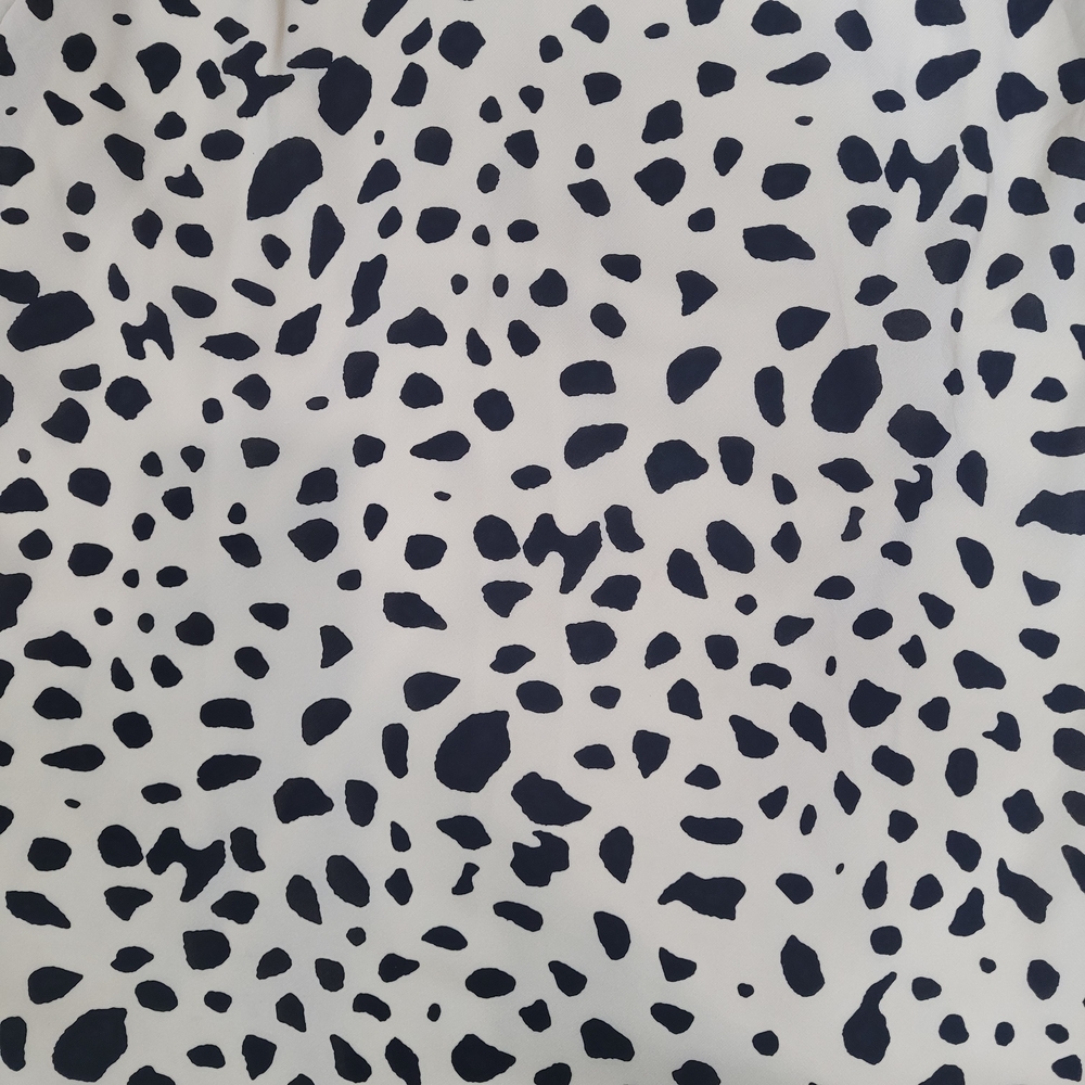Japna Cream Black Spotted Animal Print Cheetah Midi Trumpet Skirt Size Medium - Picture 9 of 10